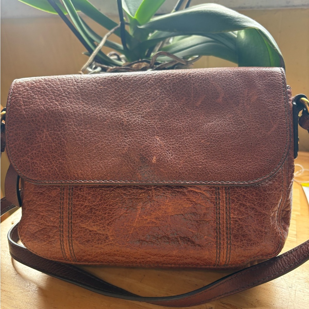 Brown Leather Crossbody Bag